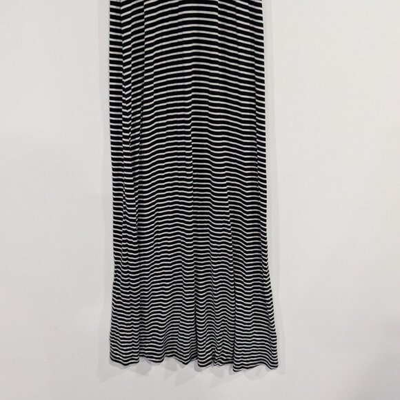 THML Embroidered Striped Maxi ress Black White Orange Size XS - Picture 4 of 7